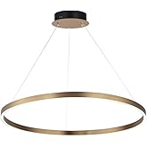 ET2 Groove-1 LED Pendant-31.5 Inches Wide by 1.25 inches high-Gold Finish