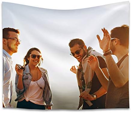  Customized Gifts with Your Picture for Friends, Personalized Tapestry, Wall Hanging for Living Room Bedroom Dorm-51x60 inches