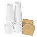 Premium Quality 16 Oz. Disposable White Hot Paper Coffee Cups By PrepStor – 50 Pack Set Complete With Travel Protective Sleeves & Lids – Perfect For Take Away, Office Use, Bars & Coffee Shops
