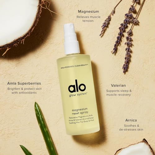 Alo Magnesium Reset Body Spray | For Sleep & Natural Stress Relief – Calming Blend with Magnesium, Valerian Root, Arnica & Essential Oils | Made in USA - 3.2 oz