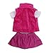WensLTD 3pc Doll Clothes Set Jacket Coat +Pants+Vest for 18 inch Doll Accessory Gril's Toy (Hot Pink)