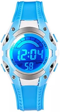 LED Waterproof Sports Digital Watch for Children Girls Boys (Blue)