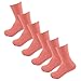 Pack of 6 ,HOEREV Women's Bamboo Fiber Breathable Daily Socks