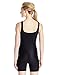 Adoretex Women's One Piece Bathing Suits, Boyleg Unitard Swimsuit for Water Aerobics, Fitness or Lap Swimming (FU002) - Purple/Black - M