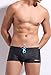WUAMBO Men's Solid Swimming Shorts Fashion Swimwear, #1 Black, US L/Asia XXL(Waist:35