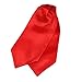 Dan Smith Red Cravat Tie For Men Ascot Handkerchief Satin Solid Self Classic Ascot Scarf Handkerchiefs Business Drc1E01A Red