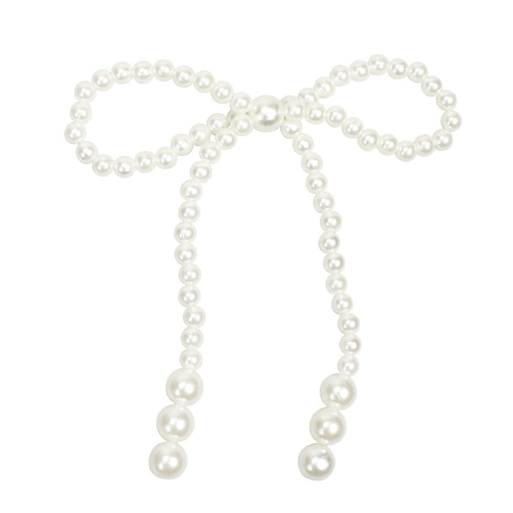 Photo 1 of 10PCS White Imitation Pearl Bow Cake Decorations Birthday Party Bow Dots Cupcake Toppers for Children's Birthday Baby Shower Party Cake Decorations Supplies