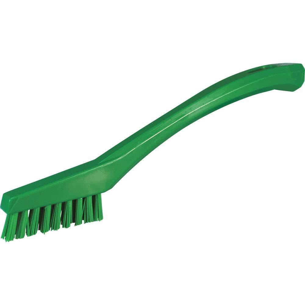 Vikan 44012 Detail Brush, 205mm, Very Hard Bristles, Green – FDA Compliant Food Grade Cleaning Brush for Gaskets, Conveyor Belts & Machinery — image 1