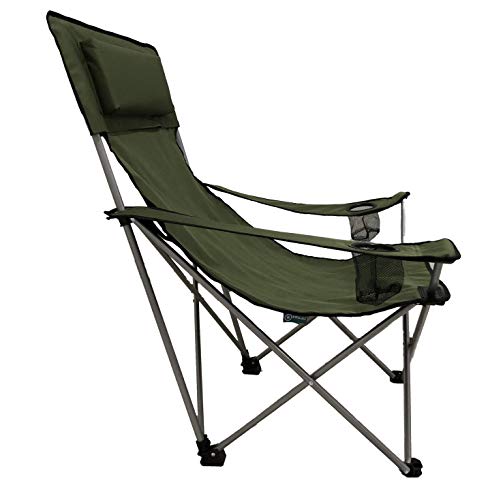 HOMECALL Camping-Klappstuhl, Armlehnen mit Becherhalter - Grün – Bild 3