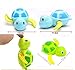 Set of 3 Float Pool Wind Up Baby Bath Toys Swimming Tub Bathtub Cute Swimming Turtle Toys for Boys Girls Blue Orange Green