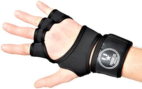 Progress Medal Workout/Weightlifting Gloves. Leather Palm Protection, Extra Grip Ventilated and Adjustable Wrist Support.Fit for Weight Lifting, Cross Training, Fitness, WOD, Gym, Suits Men/Women