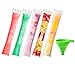 Popsicle Bags 180 Pack Ice Pop Bags Disposable Popsicle Pouches with Silicone Funnel, DIY Popsicle Freezer Bags for Kids Healthy Snacks, Yogurt Sticks, Juice and Fruit Smoothies and Ice Candy Pops