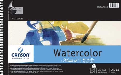 Montval 140LB Watercolor Pad Wired 10X15