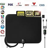 UPGRADED 2018 VERSION HD Digital TV Antenna Kit - Best 80 Miles Long Range High-Definition with HDTV Amplifier Signal Booster Indoor - Amplified 18ft Coax Cable - Support All TV's - 1080p 4K ready