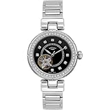 Rotary Women's Watch Skeleton Automatic Watch with Stainless Steel Bracelet LB90072/13