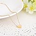 Lureme® Minimal Retro Style Stainless Steel Simple Heart Pendant Necklace(01003214) (Gold)
