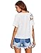 SweatyRocks Women's Causual Summer Tops Floral Embroidered Short Sleeve T Shirt S