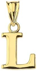 14K Yellow Gold Fine Mini Dangling Initial A-Z
