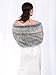 Chicer Wedding Faux Fur Shawl Bridal Faux Fur Shawl Wrap Stole Winter Faux Fur Coat for Bride and Bridesmaids(Grey)