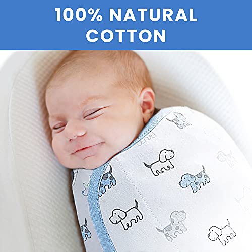 Delta Children Little Lambs Adjustable Swaddle Wrap Premium Cotton