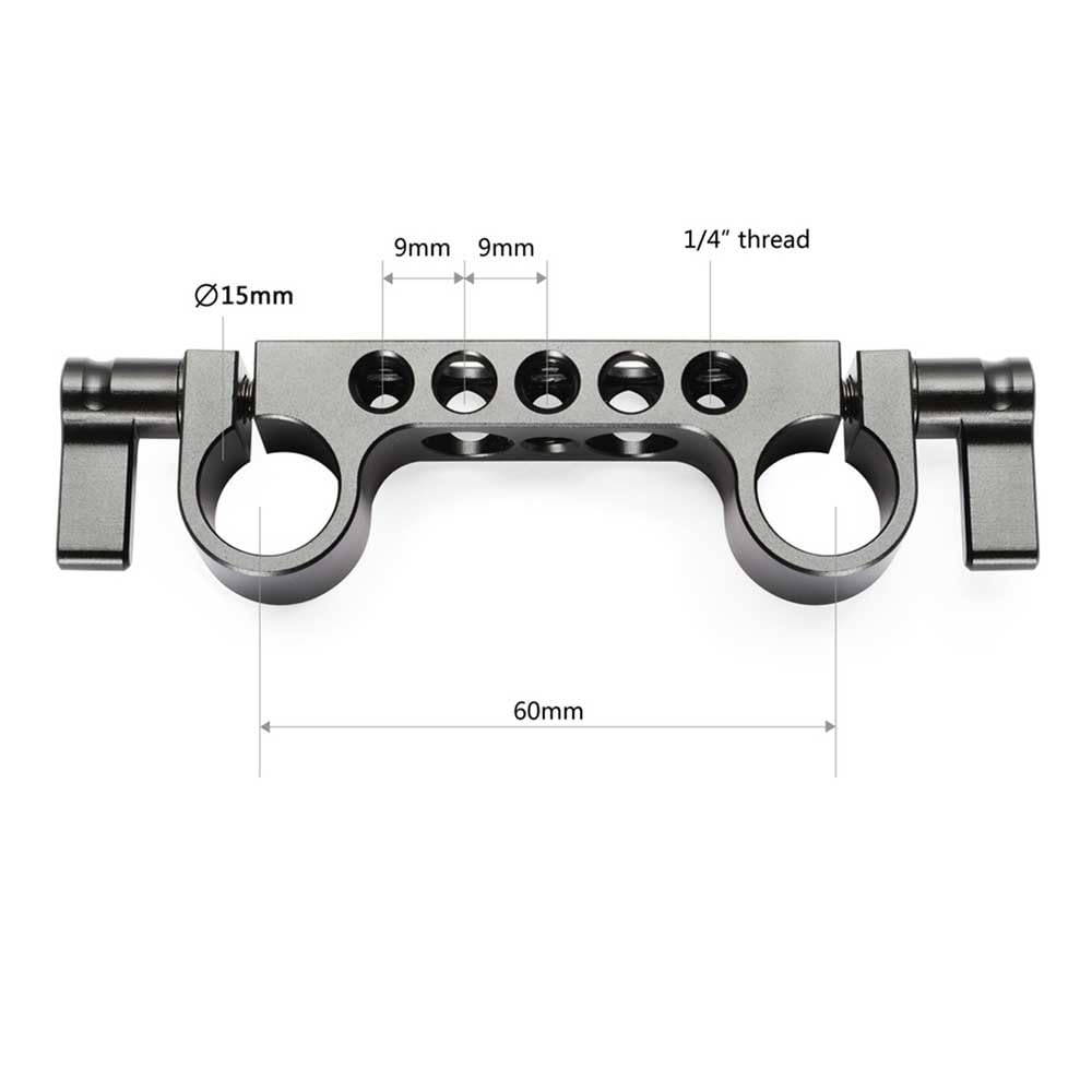 SMALLRIG Super Lightweight 15mm Railblock, Rod Clamp with 1/4