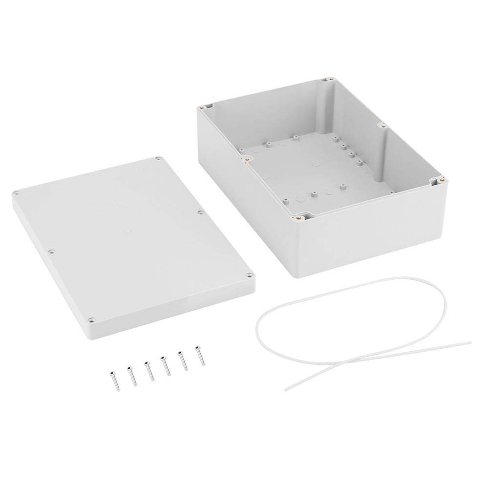 Junction Box,263×185×95mm Water-resistant White Plastic Enclosure Project Case DIY Junction Box for Indoor and Outdoor