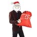 No 2 Bag Large Santa Sack Personalized for Kids Polyester Cotton Christmas Gifts Bag Santa Bag for Christmas Presents, Holiday Gifts or Decorations in 20 x 28 Inches