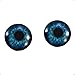 10mm Deep Blue Glass Eyes Doll Irises for Art Polymer Clay Taxidermy Sculptures or Jewelry Making Set of 2