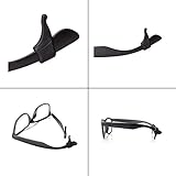 Keepons Ministretch Black Prevent Eyeglass Slipping Anti Slip Anti Slide Eyewear Sunglasses Spectacle Glasses Temple Tip Sports Ear Hook Sleeve Retainer (2 pairs)