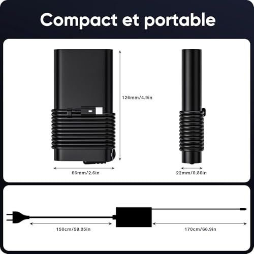 130W USB C Charger Power Supply for Dell XPS 15 17 9575 9500 9510 9520 9530 9700 9710 9720 9730 Precision 5530 5550 5560 5570 5750 5760 350 22 35 51 3560 5470 Latitude 5531 5420 5520 Type C Adapter