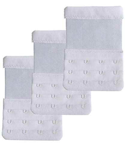 Women's Bra Extender 4 Hooks Bra Strap Extension Pack of 3