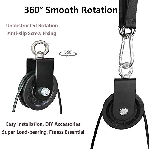 Cable Pulley 360 Degree Rotation Silent Stainless 3.54in 330 lbs Traction Wheel for LAT Pulley System DIY Attachment Home Gym Accessories Lifting Blocks Hoists Home Projects Clothesline Shop Lifts - Image 4