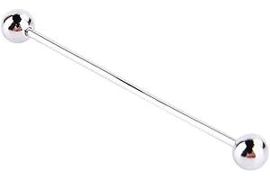 2 Pcs Men Silver Plated Tone Steel Collar Tie Pin Shirt Collar Stud Barbell Bar Clip Clasp Brooch 6CM