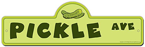 SignMission Pickle Street Sign | Indoor/Outdoor | Funny Home DÃ©cor for Garages, Living Rooms, Bedroom, Offices Personalized Gift