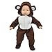 The Queen's Treasures 15 Inch Doll Clothes Designed for Use with Bitty Baby Dolls, Soft Brown and White Teddy Bear Cub Sleeper Pajamas, Compatible with American Girl's Bitty Baby Twins.