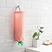 Hihelp Set of 2 Plastic Bag Holder Waterproof Wall Mount Grocery Bag Dispenser Garbage Bag Organizer with Easy Access Top and Bottom Openings for Home Office Kitchen