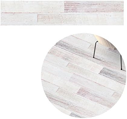 Topker us5M Self-adhesive Wood Grain Floor Contact Paper Covering PVC Removable Decorative Film Wallpaper Stickers White