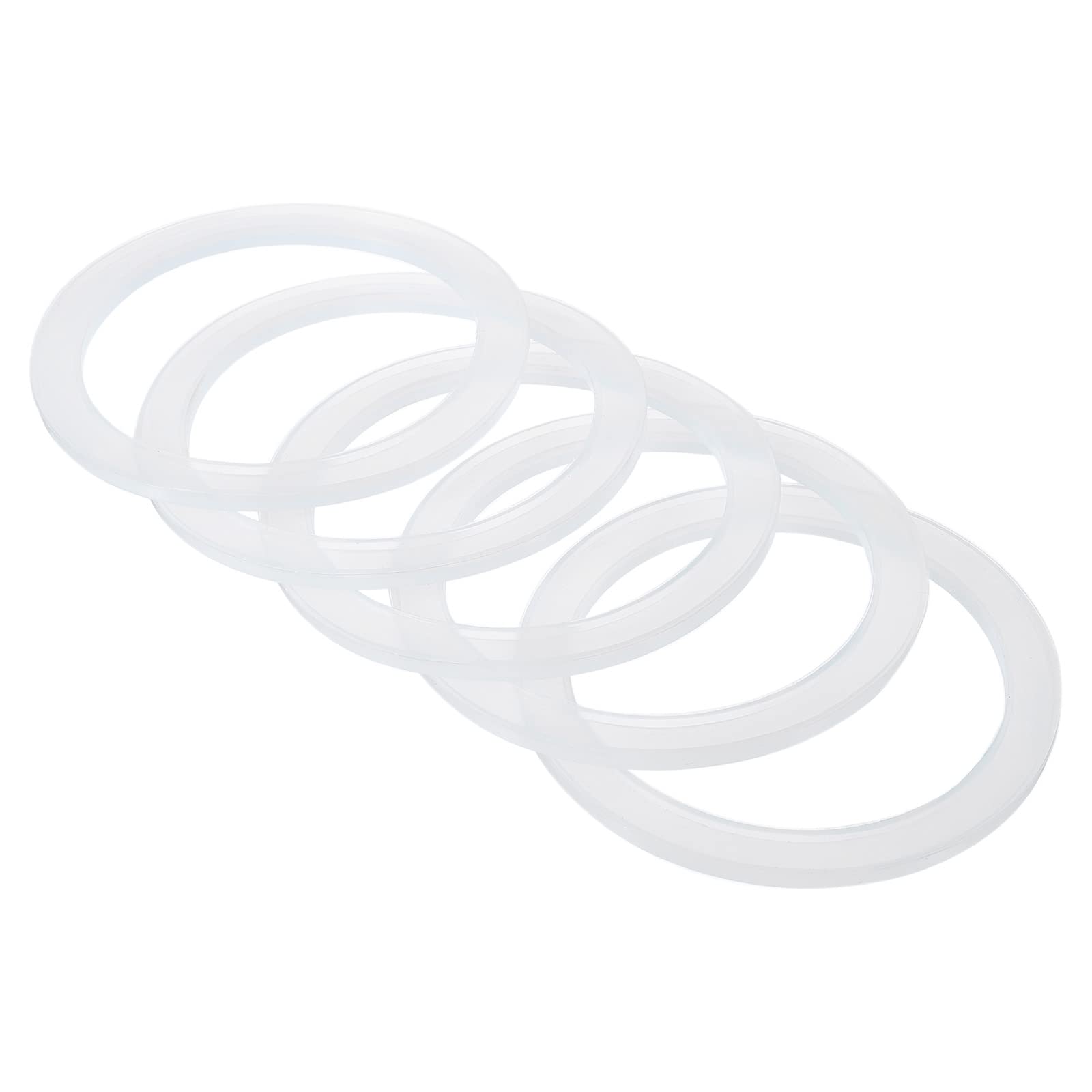 PATIKIL 70mm Regular Mouth Silicone Sealing Rings, 10 Pack Reusable Leak-Proof Gaskets for Mason Jar Lids, Translucent