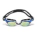 wave Prescription Swim Goggles Mirror Coated, Optical Corrective Swimming Goggles Scratch Resistant, Anti-Fog, UV Protection Nearsighted, Allergy-Free, Free Ear Plugs & Nose Piece (Blue, 2.0)