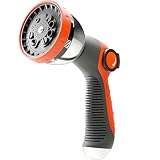 ALMA Garden Hose Nozzle - Water Hose Spray Nozzle Heavy-Duty - 10 Patterns High Pressure Garden Hose Nozzles - Best for Outdoor Watering Plants, Lawns - Car Washing & Pets Showering