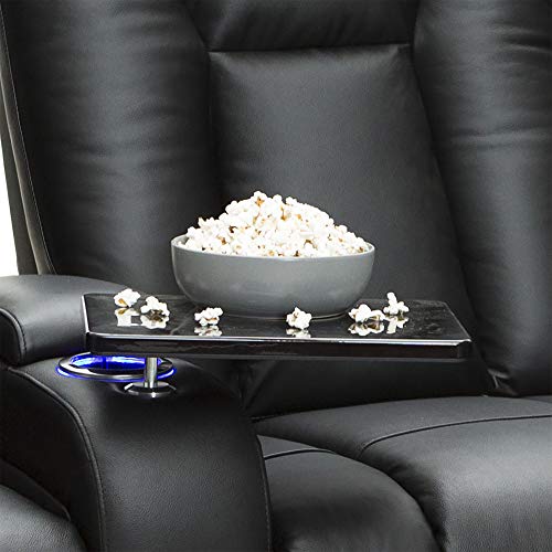 Seatcraft Serenity Leather Home Theater Seating Power Recline Tray