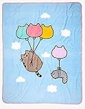 Pusheen Cat Balloons Blanket Throw