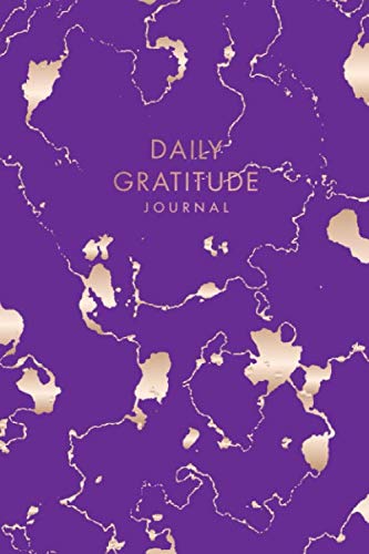 Daily Gratitude Journal: Purple Marble and Rose Gold | Inspirational Quote - Journal, Notebook, Diary, Composition Book (6 x 9 inches) - 120 Lines Pages — image 1