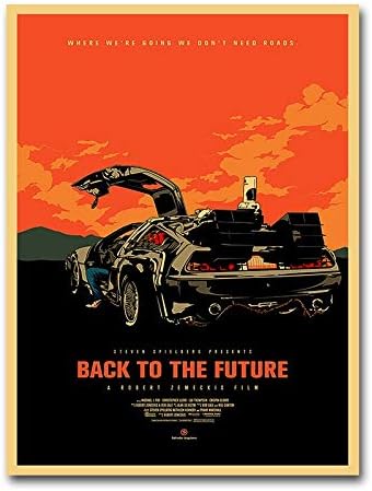 Tillbaka Till Framtiden Movie Poster Vintage Print Canvas Art Painting Artwork Wallpaper Wall Picture For Living Room Decoration Square 40x50cm Amazon Se Home