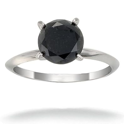 black diamond solitaire ring