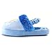 Frozen Girls Scuff Slippers (L (9/10) M US Toddler, Elsa & Anna Blue)