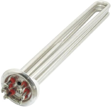 IIVVERR AC 380V 12KW 6P Terminals Water Boiler Heating Element 3U Shape Tube Heater (AC 380V 12KW 6P Terminales Caldera de agua Elemento de calefacción Calentador de tubo de forma 3U