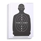 Juvale 50-Sheet Paper Silhouette Range Shooting Targets for Firearms, Rifles, Pistols, BB Guns, Airsoft, 17 x 25 Inches