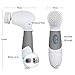 GLOWING CARE Facial Cleansing Brush - Waterproof Electric 4 in 1 Spin Brush Set For Face And Body - Deep Pore Cleaner For Acne And Exfoliates Dead Skin And Removes Blackheads - Perfect Makeup Cleanser