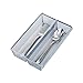 Smart Design Drawer Organizer - Set of 6 - Steel Metal Mesh - 9 x 3 Inch - Interlocking Arm Connection - Utensils, Flatware, Organization - Kitchen - Silver